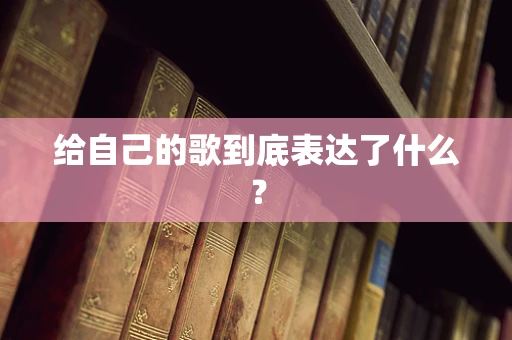 给自己的歌到底表达了什么？