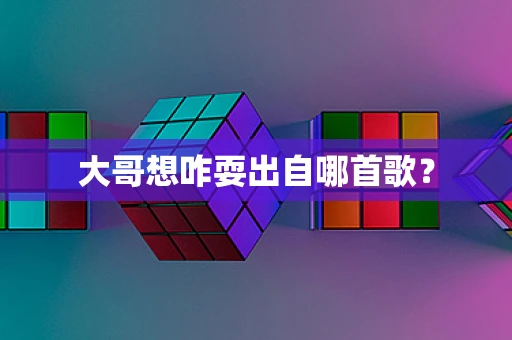 大哥想咋耍出自哪首歌？