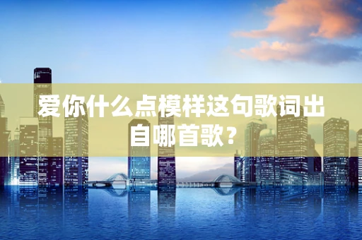 爱你什么点模样这句歌词出自哪首歌？