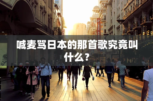 喊麦骂日本的那首歌究竟叫什么？
