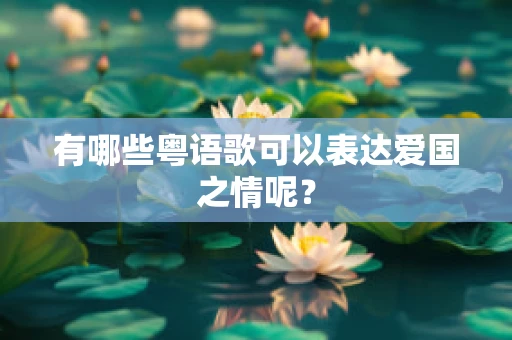 有哪些粤语歌可以表达爱国之情呢？