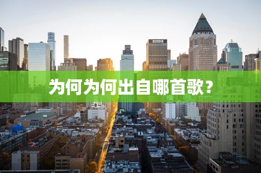 为何为何出自哪首歌？