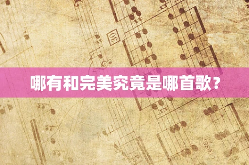 哪有和完美究竟是哪首歌？