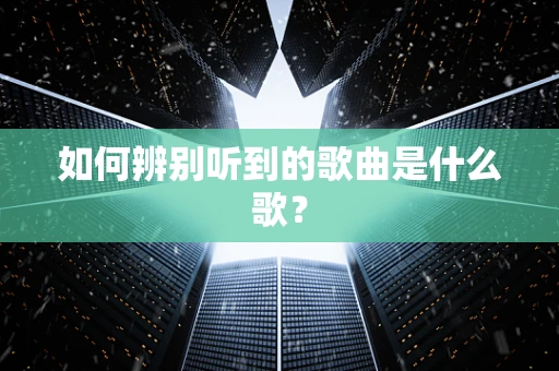 如何辨别听到的歌曲是什么歌？