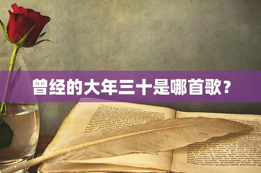曾经的大年三十是哪首歌？