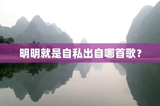 明明就是自私出自哪首歌？