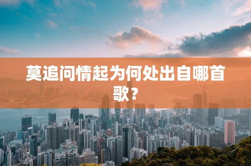 莫追问情起为何处出自哪首歌？