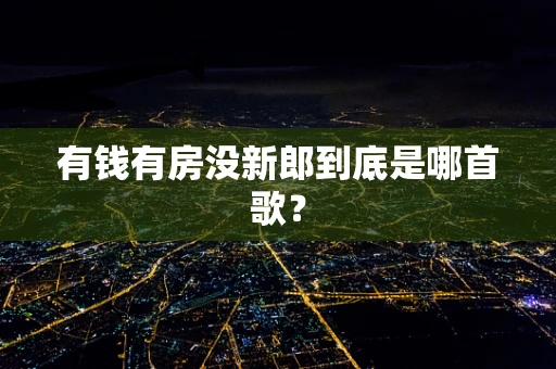 有钱有房没新郎到底是哪首歌？