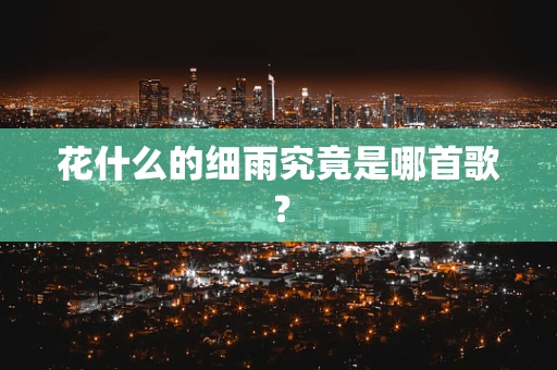 花什么的细雨究竟是哪首歌？
