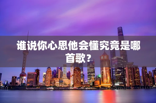 谁说你心思他会懂究竟是哪首歌？