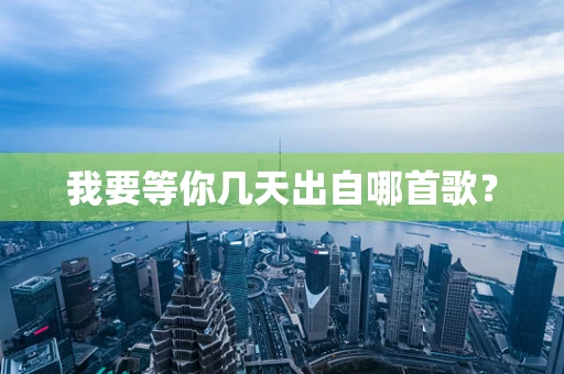 我要等你几天出自哪首歌？