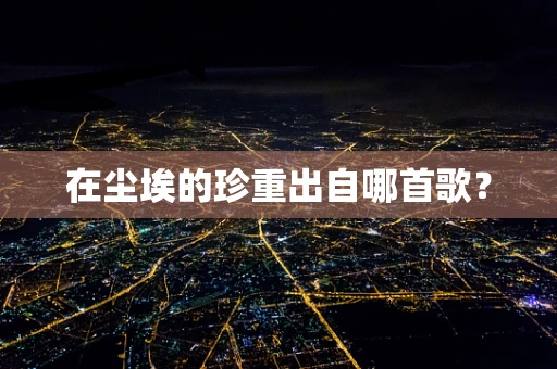 在尘埃的珍重出自哪首歌？