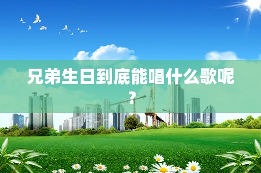 兄弟生日到底能唱什么歌呢？