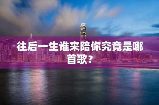 往后一生谁来陪你究竟是哪首歌？