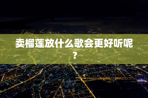 卖榴莲放什么歌会更好听呢？