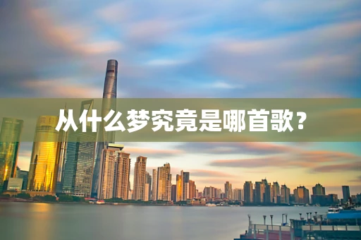 从什么梦究竟是哪首歌？