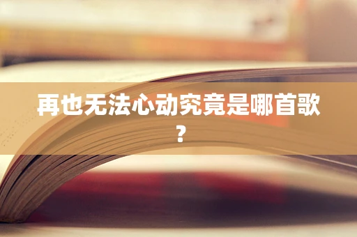 再也无法心动究竟是哪首歌？