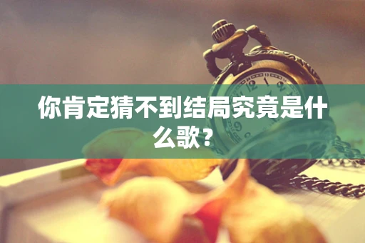 你肯定猜不到结局究竟是什么歌？