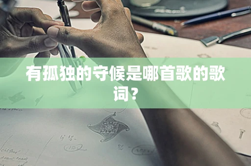 有孤独的守候是哪首歌的歌词？