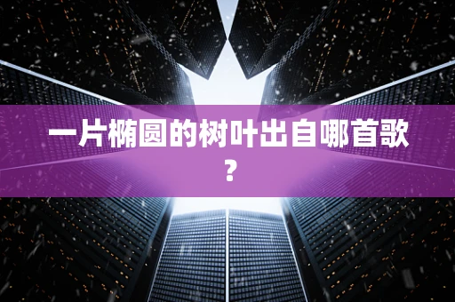 一片椭圆的树叶出自哪首歌？
