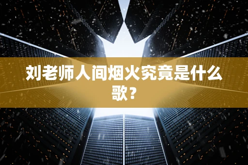 刘老师人间烟火究竟是什么歌？