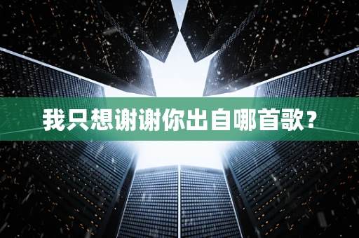 我只想谢谢你出自哪首歌？