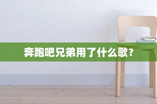 奔跑吧兄弟用了什么歌？