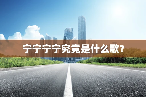 宁宁宁宁究竟是什么歌？