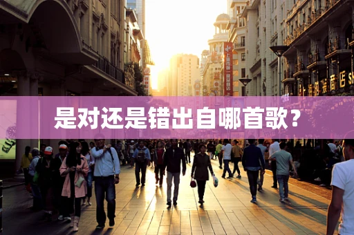 是对还是错出自哪首歌？