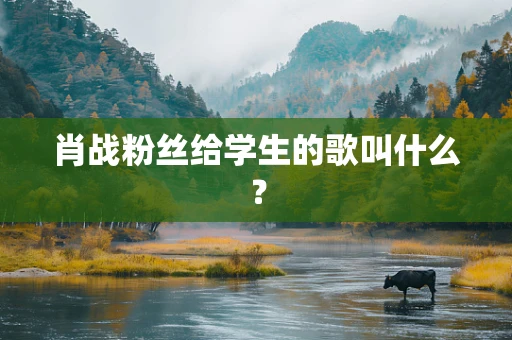 肖战粉丝给学生的歌叫什么？