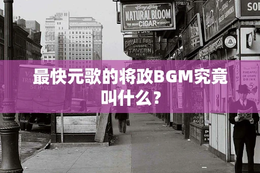 最快元歌的将政BGM究竟叫什么？