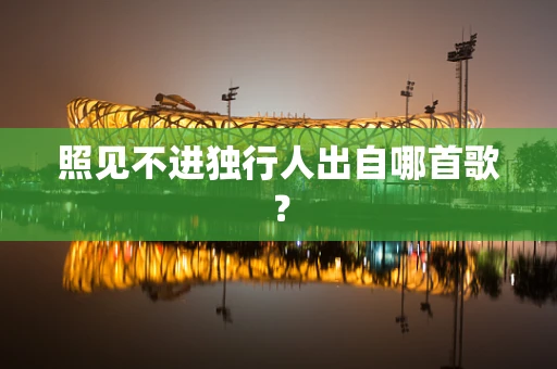 照见不进独行人出自哪首歌？