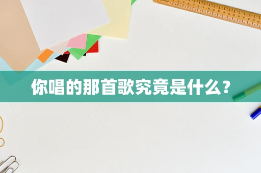你唱的那首歌究竟是什么？