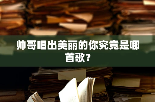 帅哥唱出美丽的你究竟是哪首歌？