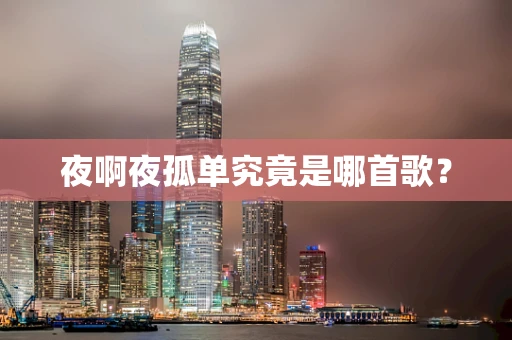 夜啊夜孤单究竟是哪首歌？