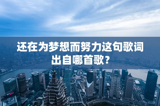 还在为梦想而努力这句歌词出自哪首歌？