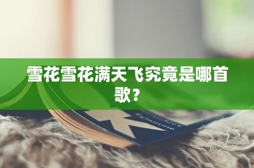 雪花雪花满天飞究竟是哪首歌？