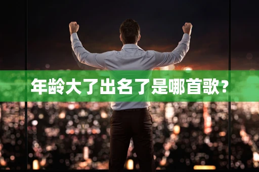 年龄大了出名了是哪首歌？