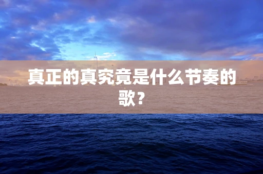 真正的真究竟是什么节奏的歌？