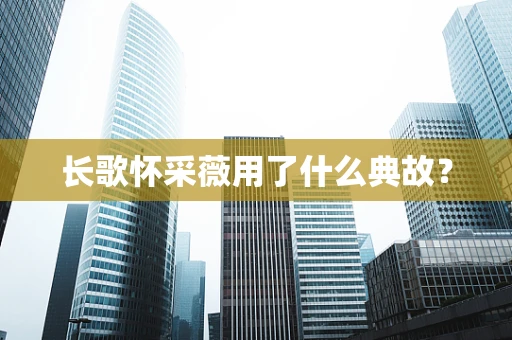 长歌怀采薇用了什么典故？