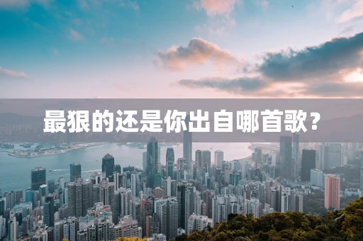 最狠的还是你出自哪首歌？