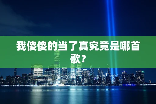 我傻傻的当了真究竟是哪首歌？