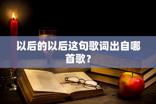 以后的以后这句歌词出自哪首歌？
