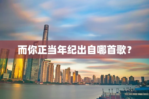 而你正当年纪出自哪首歌？