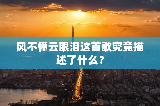 风不懂云眼泪这首歌究竟描述了什么？