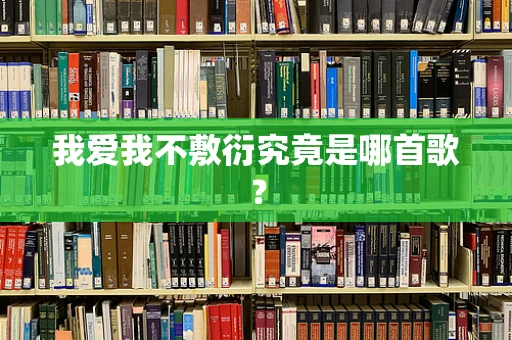 我爱我不敷衍究竟是哪首歌？
