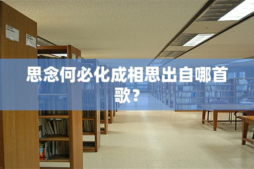 思念何必化成相思出自哪首歌？