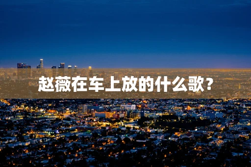 赵薇在车上放的什么歌？