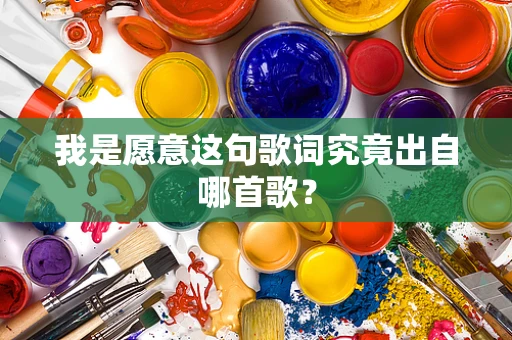我是愿意这句歌词究竟出自哪首歌？