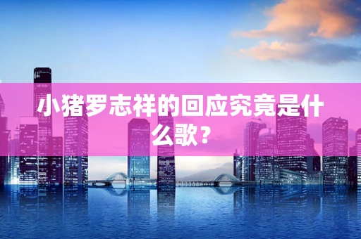 小猪罗志祥的回应究竟是什么歌？